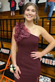 Beautiful dress! So classy and fits like a glove! Quality is great and the shoulder ruffle is so fun. Got so many compliments! - Audrey B.
