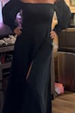 This dress was bought for an upcoming wedding. It fit perfectly according to my size and was so flattering in all the right places. I'm tall, busty, and 55 years old and it made me feel awesome. - Elizabeth B.