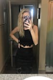 Only issue the skirt had a snag around the outline of one leaf but checked online and they were already sold out of XS and S. I trimmed up the thred that was snagged and it's not noticeable. But other than that I LOVE!!! Im pretty thin around waist and it actually fits perfect. Not too tight or too loose. The top fits great and what I love about the lace style, you could totally rock the top with a cute pair of skinny jeans or shorts. It looks very expensive fabric. I can't wait to wear it in Vegas in May for a friend's bachelorette weekend. I have long legs and it's fits well. Not too much skin showing just enough to keep it classy. I would totally buy in other colors just because I love the fit and design. - Tiffany C.