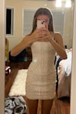 The sequins were sooooo pretty and sparkly! Love the way it hugged my body! - Amy Z.
