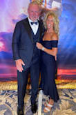 This dress is perfect, it fit me like a glove and I felt amazing in it. The material was on the thicker side and felt beautiful on, clings in all the right places. The navy color was rich and looked fabulous with my husbands tux. - Crissy K.