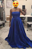 I needed a royal blue dress for my best friend's wedding. I knew I wanted strapless and possibly a high/low hemline. This dress was perfect. Since I had to get about 18 inches cut off (I'm 5'1 and heels were 3 inches) I had the seamstress cut the front into a high/low. I REALLY LOVE this dress. The fabric feels good on my skin. Other reviewers mentioned the zipper being faulty. My seamstress said most dresses with this type of waist are difficult to zip by yourself due to the zipper going in a slight angle as it goes up. Once she showed me how to grab the sides of my "natural" waist and squeeze going backwards, she zipped the dress up smoothly. Nothing is wrong with the zipper, you just need a person to zip you. This was a great purchase for me. - Roshonda M.