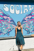 I got this dress for my sisters 40th birthday and it was a hit! I love the "almost backless" feel to it and the multiple layers made it feel so secure the entire day! - Hanna M.