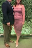 I was hesitant to put this dress on as I'm curvier in the hips and mid-section but I found this dress super flattering and liked that I could adjust the ruching. It's also a very comfortable dress with lots of stretch. - Rachel S.