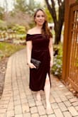 This dress fit amazing! It was super comfortable and had a slip underneath to help if the side slit went up too high. Would definitely purchase in other colors! - Brooke F.