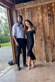 Felt so polished and classy in this dress! The dress was comfortable all night, a decent amount of stretch. The arm straps didn't ride up all night, which was something I worried about, they stayed in place. Really love this dress, well worth the purchase, and will wear it again! - Blake S.