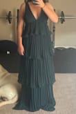 This dress fit great, just super long. I just didn't love how it made me look! I was worried about the top tier sitting wide above my hips and it did. It made me look wider than I am from the top tier and all the way down. I ended up returning, but still a cute option. - Sadie G.