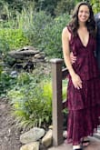 This dress was wonderful for a late September wedding! (Attended as a guest) Very comfortable, easy to dance in, didn't have to wear a bra (!!!), and got many compliments. Highly recommend! - Lo M.