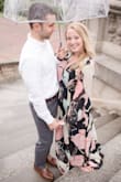 I wore this dress for our engagement pictures in the spring. It was absolutely beautiful! I did have to pin the chest and slit together a bit to feel more comfortable. - Kristina G.