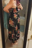 The dress was cute but did not fit in the chest area. Had to return it. - Dusty G.