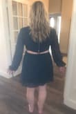 This dress is a winner. Have a hard time finding dresses that fit my bust. This one did the trick. Love the opening in the back. Very flattering. Dressy enough for a wedding and comfy too. - Amy W.