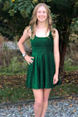 My daughter is pretty picky when it comes to dresses but she loves this one. It was trendy without being too revealing. We ordered an XS and it fit well everywhere but the top/shoulders. We had to have it altered a bit so that it wouldn't be too loose. Overall, it was a success for the homecoming dance and my daughter was happy with it. - Jessica C.