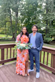 I wore this dress for my courthouse civil ceremony wedding and it was perfect! The colors are so pretty in person and the fit is like a glove! I'm curvy and I always have trouble finding dresses that are appropriate yet stylish & flattering - this is both!! I got so many compliments and best of all, my (new) husband loved it. - Taslima I.