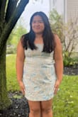 I loved this dress super cute and would make such a pretty bridesmaid dress the material was quality for such a great price 10/10 would buy again. - Estella J.