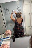 I love this dress, it is so beautiful and I received so many compliments, however, I am a chestier individual and it was loose on my chest area and fit tight on my shoulders. The sides were popping out and it fit strange. - Miranda F.