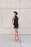 I got tons of compliments on this dress. I was worried that it would be too short given my height but it was just right! I originally got the size S but there was a little too much space around the chest area. Size XS fit like a glove. - Rachael E.