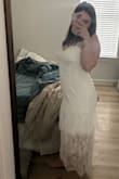 Bought this dress for my engagement photos and it fits perfectly! Very comfortable and easy to move around in. It runs true to size, I am usually a 12 in jeans and L or XL in tops/dresses. - Clara H.