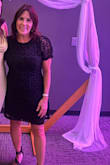 I love this dress. It is a perfect fit for me as I am on the shorter side and the length was just above the knee. It was very comfortable and easy to dance in. - Donee D.
