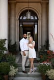 This is a very classy dress. I wore it for my engagement photo shoot and it was perfect for the "old money" vibe we were going for.  I don't think the dress is supposed to hug your curves as I tried the XS and it looked tighter, but it was not flattering. I don't think I would have been able to even sit down in it. The S was my normal size and fit my body perfectly. I love the bows on the straps! - Heather C.