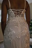I ordered this dress for my wedding and I loved it! I felt so pretty, and the dress is somewhat flattering. The slit and lace add a sexy but classy touch. I was worried when I first added it to my cart because there were hardly any reviews for it, but I'm happy with my purchase! - LaShea B.