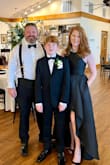 I wore this dress to a black tie wedding and absolutely loved it and got so many compliments!! I added a statement necklace and it looks like it was part of the dress&loved wearing this and especially loved the pockets!! It does run small so I'd size up. I'm usually a medium and a large fit great. - Anna C.