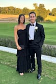 The most flattering dress ever! Fits like a glove. It has the sticky piece on the top and that helps keep it up. So comfy and got so many compliments! - Ana B.