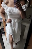 This dress has everything, it has the slit, the romance, the flowiness, it's perfect. It might be a bit long for us shorter girls but I didn't mind. Purchased it for my 10yr wedding anniversary photoshoot and I can't wait to wear it. - Ana S.