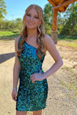 I got tons of compliments on this dress and it was my favorite. A few sequins did fall off but overall was a great dress for the price! - Kerri I.