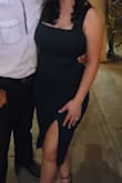 This dress is amazing! It fits perfectly, hugging all the right curves without being too tight. The fabric is soft and comfortable, making it easy to wear all day. Plus, it's absolutely lovely and flattering. Highly recommend for anyone looking for a stylish yet comfortable outfit! - CHRISTINA V.