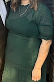 Dress fit perfectly and I loved it until I had to adjust it about 7 times throughout the night. The underdress kept moving to the side and would not stay put. Not sure why it kept moving. Would have been better if the dresses were sewn together. - Emily