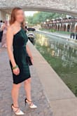 The material is stretchy super soft, handles washing perfectly with no ironing needed, nice looking and elegant. I was worried that my very small chest and shoulder may not look right, but it was beyond my expectations! My hips are one size up difference with the shoulder and it was always a problem to find a fitting dress. - Vasylyna S.