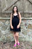 Perfect dress for school homecoming. Got lots of compliments! Stayed put and didn't feel like I had to keep tugging it to stay up. Fit true to size. - Laura A.