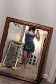 Obsessed with the fit from the waist down, perfect length for petite people. Only thing I'd change was how wide apart the straps were, but it wasn't an issue after tightening the back. Also more green in certain lighting. - Ashley B.