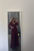 I thought the dress was gorgeous and fit perfectly, although if you are on the shorter side it is a little bit long. - Madi G.