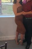 Absolutely amazing quality. I received compliments all night! It is very tight but that's how I wanted it. I safety pinned bra pads inside since I'm breastfeeding and anything that sticks to my boobs wouldn't work out. Overall I LOVED the dress. - Caitlin O.