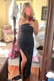 I love this dress! It will be a dress that I rely on for many formal events. It fit perfectly and was so flattering. It also felt very secure around the bust and was not too long on my 5'1" frame (with heels). I did not need to get it hemmed. 10 out of 10! I ordered a small and typically wear a size 4. - Erin C.