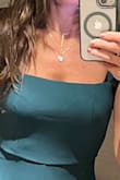 I love this jumpsuit- great color, great sleeves, love the stitching around the waist, and perfect length for a heel. Don't hesitate- get it for a night out or a Christmas party! - Deanne G.