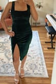 This dress is very lovely AND super comfortable! The material is so soft and nice. The sleeve straps were slightly loose but not a big issue. I ended up going with another dress from Lulus but this was a close second! - Cassy R.