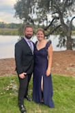 I wore this dress to a wedding at a plantation in Charleston, SC and it fit the vibe perfectly. I got lots of compliments- especially about the elegance!! It's just a very timeless, classy style. 

This was my first *nice* clothing purchase since having a baby a little over a year ago, so I was a little nervous as I don't totally know the body I now have. This dress allowed for room in all the right places and the adjustable tie in the back was very helpful. I am truly in between sizes on my measurements, so I sized up for extra comfort. I probably could have gone with a medium as my chest is a bit smaller now as I am no longer nursing, but I definitely did not feel like the Large was too big. My only complaint is the length- I'm not huge on wearing heels but I did find a pair I loved and it helped with the length, but if I had had more time I would have had it altered. 

Overall, extremely happy with my choice! - Kate C.