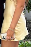 I wore this with my yellow satin homecoming dress and they were perfect. What I love about the bracelets most is that not only can you dress an outfit up or wear them to something fancy but you can also wear them as an every day item and you don't have to wear them all altogether or at once! - Jordyn S.