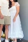 I wore this for my engagement party, and I got so many compliments! Loved the fit and floral appliqués. Such a perfect outfit for the occasion! - Lyndsey K.