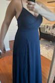 True to size, fit great! Recommend for a wedding party. Didn't have to get it altered and fast delivery. - Marisa N.