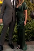 Loved this dress & got tons of compliments! The fit wasn't perfect - a little wide in the shoulders and tight in the waist/torso but it wasn't noticeable or uncomfortable. Definitely needs ironing/steaming prior to wear but once the wrinkles were out it was beautiful! - Amanda P.