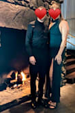 I wore the hunter-green version of this dress to a fine-dining restaurant for my wedding anniversary and felt gorgeous. I debated between a medium and large based on other reviews, and am glad I went with the medium. It fits great super comfortable. My only complaint is my boobs didn't fill out the bust area, and I didn't want to buy a stick-on bra. You can see wrinkling at the bust in my photo. Also, the slit is very high, and my crotch would have been visible when sitting if not for my napkin in my lap. Overall, I have no regrets, and am super happy with my purchase! - Rachael H.