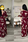 This dress is really lovely but loose up top (I am small chested) but had to wear tank under. I am 5'4" and wore 3 inch boots and the dress barely touched floor. I still like it a lot but wanted to disclose the larger areas. Color is gorgeous though. - Jessie A.