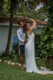 Beautiful and elegant dress - I ordered this on sale and am super impressed with the quality! The fabric is very light and flowy, it was perfect. - Joelle H.