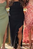 Perfect dress for a wedding! This dress is kind of stretchy so it was easy to move and dance in. Also did not have to pull up often because it had a great grip support in the front of the dress! - Alejandra C.