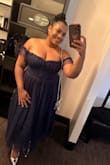 This was my very first purchase from Lulu; I had been eyeing the dress for maybe two months now and finally decided to purchase last Thursday for my cousin's baby shower. I took a chance on trying on the dress for the first time on the day of-lol-and I had no regrets! The dress is gorgeous! It's stretchy and holds its shape well. The sleeves can be worn on top of the shoulder but I personally thought it looked better off the shoulder and I also noticed the sleeves felt better wearing it that way as well. I will say this though, based on how the bust area looked on some of the reviewers I was a little concerned with the support for my girlies but wearing it with a strapless bra solved that issue immediately, which is how I believe it's supposed to be worn or rather yet best worn. - Kimberly D.