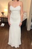I really loved this dress but it wasn't the ONE. It fit me really good and it was very easy to move it. My only issue was the sequins kept falling off and the boob area was huge. I absolutely loved the back - Kasey M.