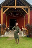 Beautiful dress. Amazing quality and beautiful material/color. I usually wear a medium but I sized up for length. - Eileen R.